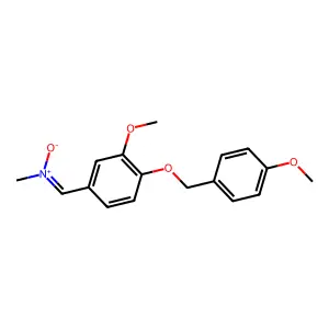 ({3-methoxy-4-[(4-methoxybenzyl)oxy]phenyl}methylene)(methyl)ammoniumolate structure