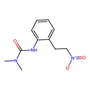 N,N-dimethyl-N'-[2-(2-nitroethyl)phenyl]urea structure