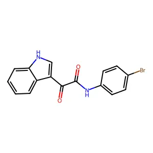 N-(4-bromophenyl)-2-(1H-indol-3-yl)-2-oxoacetamide structure