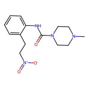 4-methyl-N-[2-(2-nitroethyl)phenyl]piperazine-1-carboxamide structure