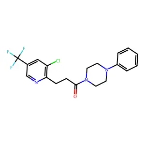 3-(3-Chloro-5-(trifluoromethyl)-2-pyridinyl)-1-(4-phenylpiperazino)-1-propanone structure
