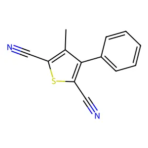 3-Methyl-4-phenyl-2,5-thiophenedicarbonitrile structure