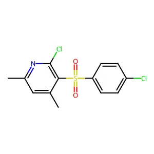 2-Chloro-3-[(4-chlorophenyl)sulfonyl]-4,6-dimethylpyridine structure