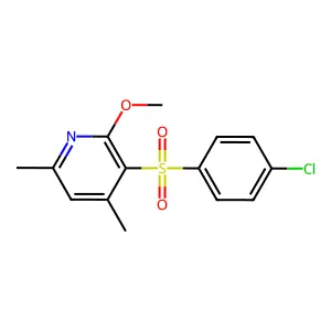 4-Chlorophenyl 2-methoxy-4,6-dimethyl-3-pyridinyl sulfone structure