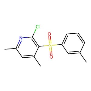 2-Chloro-4,6-dimethyl-3-[(3-methylphenyl)sulfonyl]pyridine structure