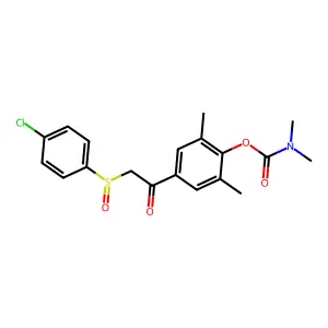 4-{2-[(4-chlorophenyl)sulfinyl]acetyl}-2,6-dimethylphenyl N,N-dimethylcarbamate structure