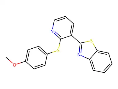 2-(2-((4-Methoxyphenyl)sulfanyl)-3-pyridinyl)-1,3-benzothiazole structure