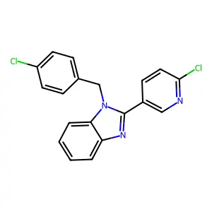 1-(4-chlorobenzyl)-2-(6-chloro-3-pyridinyl)-1H-1,3-benzimidazole structure