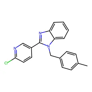 2-(6-chloro-3-pyridinyl)-1-(4-methylbenzyl)-1H-1,3-benzimidazole structure