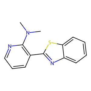 3-(1,3-benzothiazol-2-yl)-N,N-dimethyl-2-pyridinamine structure