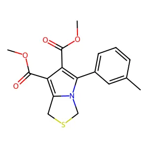 dimethyl 5-(3-methylphenyl)-1H-pyrrolo[1,2-c][1,3]thiazole-6,7-dicarboxylate structure