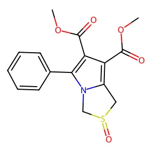 Dimethyl 2-oxo-5-phenyl-1,3-dihydropyrrolo[1,2-c][1,3]thiazole-6,7-dicarboxylate structure