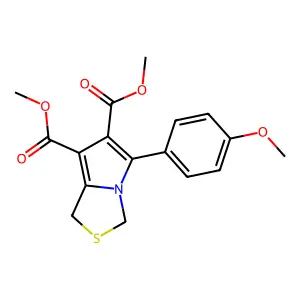 dimethyl 5-(4-methoxyphenyl)-1H-pyrrolo[1,2-c][1,3]thiazole-6,7-dicarboxylate structure