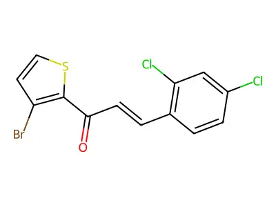 1-(3-Bromothiophen-2-yl)-3-(2,4-dichlorophenyl)prop-2-en-1-one structure