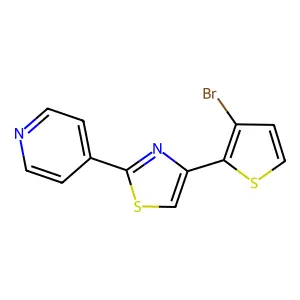 4-(4-(3-Bromo-2-thienyl)-1,3-thiazol-2-yl)pyridine structure