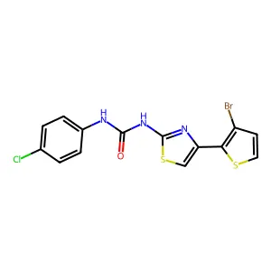 N-(4-(3-Bromo-2-thienyl)-1,3-thiazol-2-yl)-N'-(4-chlorophenyl)urea structure