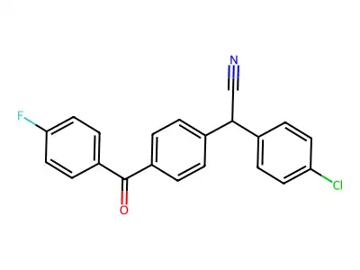 2-(4-Chlorophenyl)-2-[4-(4-fluorobenzoyl)phenyl]acetonitrile structure