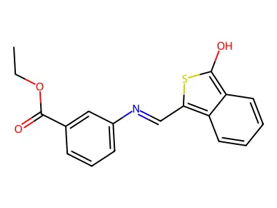 ethyl 3-({[3-oxo-2-benzothiophen-1(3H)-yliden]methyl}amino)benzenecarboxylate structure