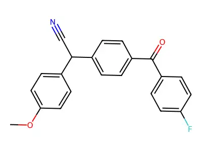 2-[4-(4-Fluorobenzoyl)phenyl]-2-(4-methoxyphenyl)acetonitrile structure
