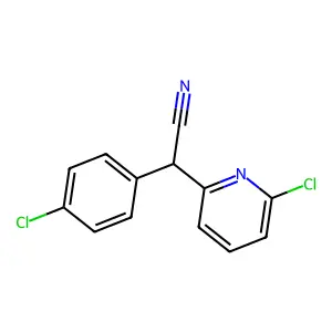 2-(4-Chlorophenyl)-2-(6-chloropyridin-2-yl)acetonitrile structure