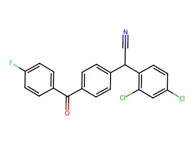 2-(2,4-Dichlorophenyl)-2-[4-(4-fluorobenzoyl)phenyl]acetonitrile structure