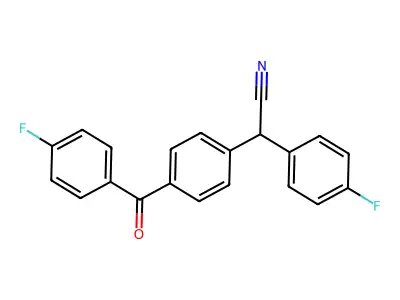 2-[4-(4-Fluorobenzoyl)phenyl]-2-(4-fluorophenyl)acetonitrile structure