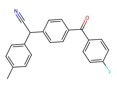 2-[4-(4-Fluorobenzoyl)phenyl]-2-(4-methylphenyl)acetonitrile structure