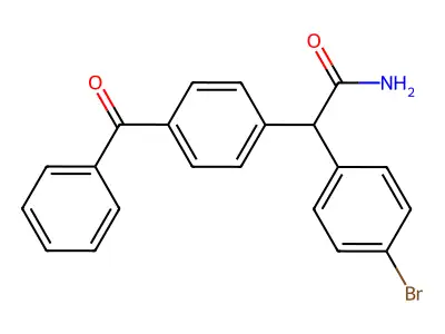 2-(4-Benzoylphenyl)-2-(4-bromophenyl)acetamide structure