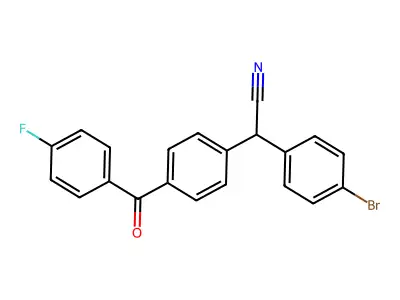 2-(4-Bromophenyl)-2-[4-(4-fluorobenzoyl)phenyl]acetonitrile structure