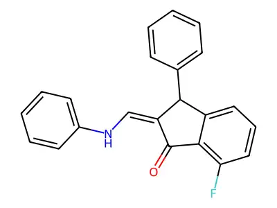 2-(Anilinomethylene)-7-fluoro-3-phenyl-1-indanone structure