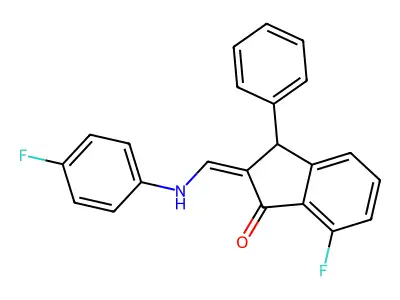 7-Fluoro-2-[(4-fluoroanilino)methylene]-3-phenyl-1-indanone structure