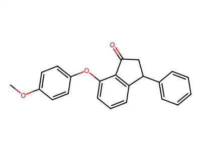 7-(4-Methoxyphenoxy)-3-phenyl-1-indanone structure