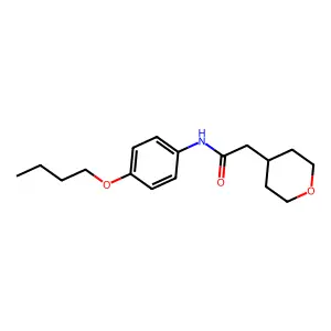 N-(4-butoxyphenyl)-2-(oxan-4-yl)acetamide structure