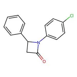 1-(4-Chlorophenyl)-4-phenyl-2-azetidinone structure