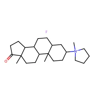 1-Methyl-1-(17-oxo-5alpha-androstan-3beta-yl)pyrrolidinium iodide structure