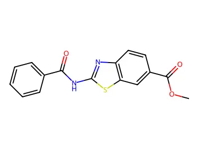 Methyl 2-benzamido-1,3-benzothiazole-6-carboxylate structure