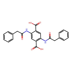 2,5-Bis[(2-phenylacetyl)amino]terephthalic acid structure
