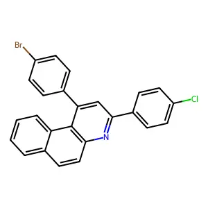 1-(4-Bromophenyl)-3-(4-chlorophenyl)benzo[f]quinoline structure