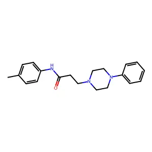 N-(4-methylphenyl)-3-(4-phenylpiperazin-1-yl)propanamide structure