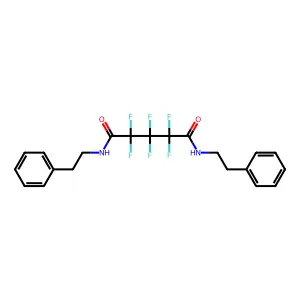 2,2,3,3,4,4-hexafluoro-N,N'-bis(2-phenylethyl)pentanediamide structure