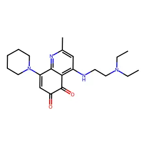 4-[2-(Diethylamino)ethylamino]-2-methyl-8-piperidin-1-ylquinoline-5,6-dione structure