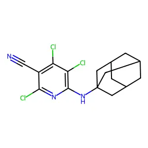 6-(1-Adamantylamino)-2,4,5-trichloronicotinonitrile structure
