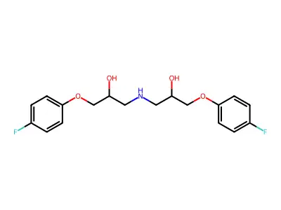 1-(4-Fluorophenoxy)-3-[[3-(4-fluorophenoxy)-2-hydroxypropyl]amino]propan-2-ol structure