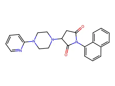 1-Naphthalen-1-yl-3-(4-pyridin-2-ylpiperazin-1-yl)pyrrolidine-2,5-dione structure
