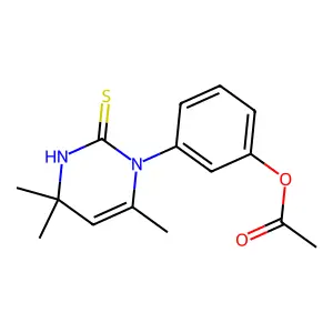 [3-(4,6,6-trimethyl-2-sulfanylidene-1H-pyrimidin-3-yl)phenyl] acetate structure