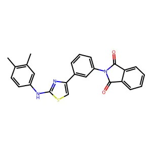2-[3-[2-(3,4-Dimethylanilino)-1,3-thiazol-4-yl]phenyl]isoindole-1,3-dione structure