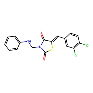 3-(Anilinomethyl)-5-[(3,4-dichlorophenyl)methylidene]-1,3-thiazolidine-2,4-dione structure