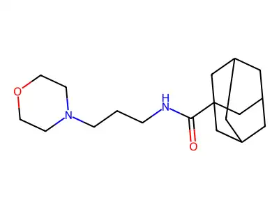 N-(3-morpholin-4-ylpropyl)adamantane-1-carboxamide structure