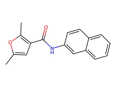 2,5-dimethyl-N-naphthalen-2-ylfuran-3-carboxamide structure