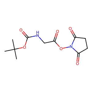 N-(tert-Butyloxycarbonyl)glycine N-hydroxysuccinimide ester structure